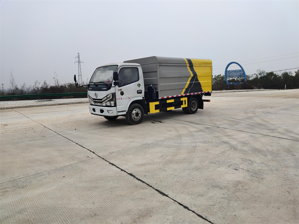 垃圾桶運輸車-東風D6垃圾桶裝垃圾運輸車價格